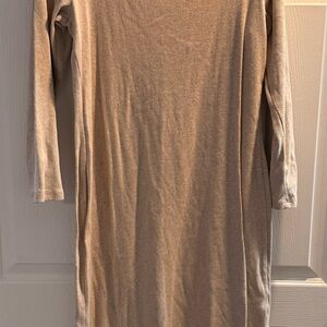 Old Navy Beige Long Sleeve Dress